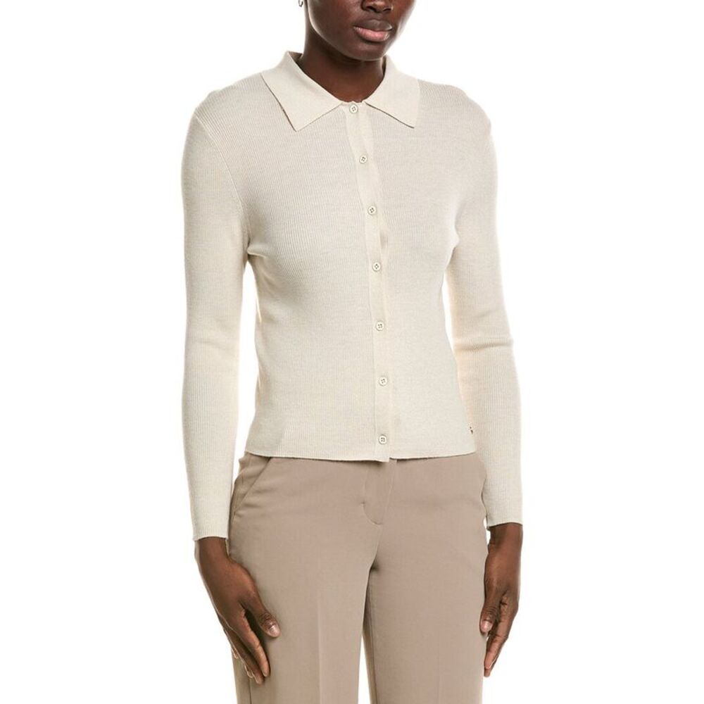 Marc Cain Womens Wool-Blend Top, White